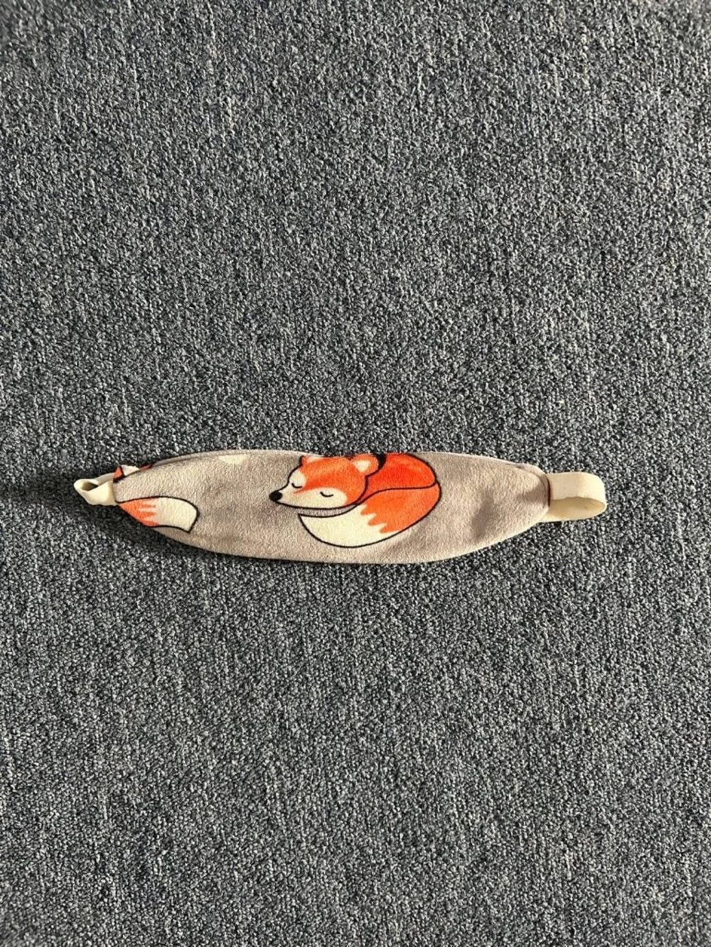 Kids Gray Headband with Orange Fox Print - Cute Stretch Hair Accessory - Picture 2 of 3